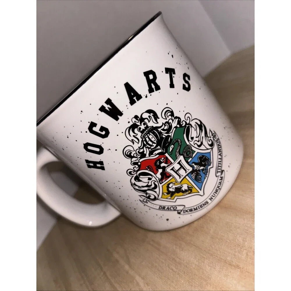 Hogwarts Crests Coffee Mug Cup 20 oz Oversize Ceramic Harry Potter Silver buffal
